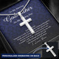 Personalized Cross Necklace, To My Godmother, Gift from Bride, Wedding Day Gift from Goddaughter