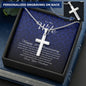 Happy 38th Anniversary, Personalized Cross Necklace
