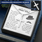 To My Bonus Dad, Personalized Cross Necklace