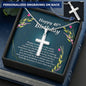 Personalized Cross Necklace, 48th Birthday Gift