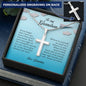 To My Grandson, Personalized Cross Necklace