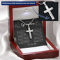 To Our Grandson, Personalized Cross Necklace, Gift from Grandparents