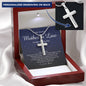 Personalized Cross Necklace, To My Mother In Law, Gift from Bride, Wedding Day Gift from Daughter In Law