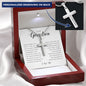 To My Grandson, Personalized Cross Necklace