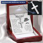 To My Bonus Dad, Personalized Cross Necklace