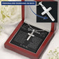 To Our Grandson, Personalized Cross Necklace, Gift from Grandparents
