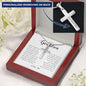 To My Grandson, Personalized Cross Necklace