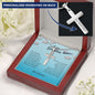 To My Grandson, Personalized Cross Necklace