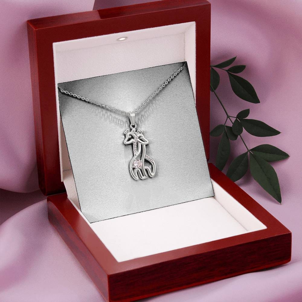 Giraffe Necklace, Aunt and Niece Gift