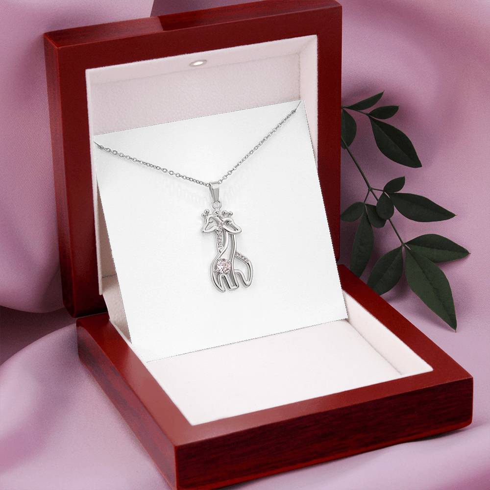 Giraffe Necklace, To My Daughter from Mom