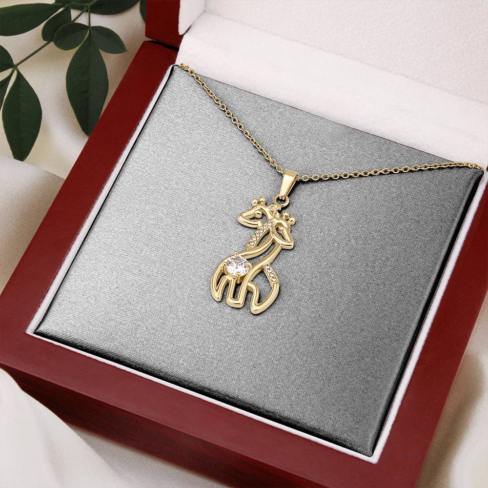Giraffe Necklace, Aunt and Niece Gift