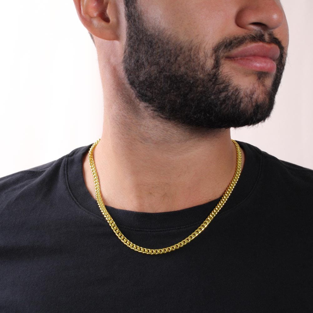 Cuban Link Chain Necklace, Personal Trainer Gift For Men, Thank You Gift, Appreciation Gift, Best Christmas Gift Idea