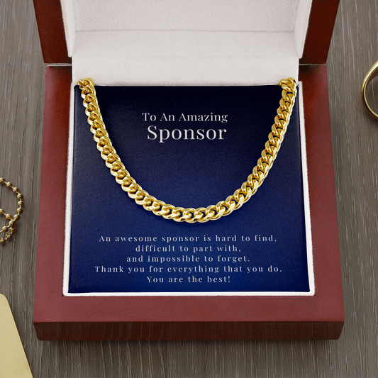 Cuban Link Chain Necklace, Sponsor Gift For Men, Thank You Gift, Appreciation Gift, Best Christmas Gift Idea