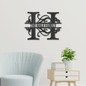 Split Letter Monogram, Family Metal Sign, Custom Metal Name Sign, Personalized Housewarming Gift, Family Name Wall Decor
