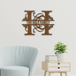 Split Letter Monogram, Family Metal Sign, Custom Metal Name Sign, Personalized Housewarming Gift, Family Name Wall Decor