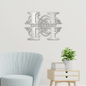 Split Letter Monogram, Family Metal Sign, Custom Metal Name Sign, Personalized Housewarming Gift, Family Name Wall Decor