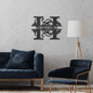 Split Letter Monogram, Family Metal Sign, Custom Metal Name Sign, Personalized Housewarming Gift, Family Name Wall Decor