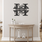 Split Letter Monogram, Family Metal Sign, Custom Metal Name Sign, Personalized Housewarming Gift, Family Name Wall Decor