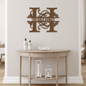 Split Letter Monogram, Family Metal Sign, Custom Metal Name Sign, Personalized Housewarming Gift, Family Name Wall Decor