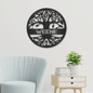 Personalized Tree of Life with Name Metal Sign, Custom Family Name Monogram, Metal Monogram Tree, Metal Wall Sign