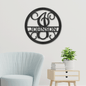 Personalized Family Name Metal Sign, Metal Monogram Sign, Last Name Sign, Custom Metal Name Sign, Wedding Gift, Housewarming Gift