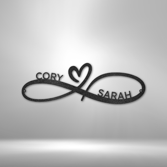 Personalized Infinity Monogram, Customized Couples Name Wall Decor, For Wedding, Housewarming, Bridal Shower, Anniversary, Home Sign