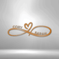 Personalized Infinity Monogram, Customized Couples Name Wall Decor, For Wedding, Housewarming, Bridal Shower, Anniversary, Home Sign