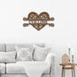 Personalized Heart Metal Sign, Custom Name Sign, Last Name Sign, Metal Name Sign, Outdoor Sign, Metal Wall Decor, Housewarming Gift