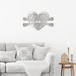 Personalized Heart Metal Sign, Custom Name Sign, Last Name Sign, Metal Name Sign, Outdoor Sign, Metal Wall Decor, Housewarming Gift