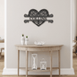 Personalized Heart Metal Sign, Custom Name Sign, Last Name Sign, Metal Name Sign, Outdoor Sign, Metal Wall Decor, Housewarming Gift
