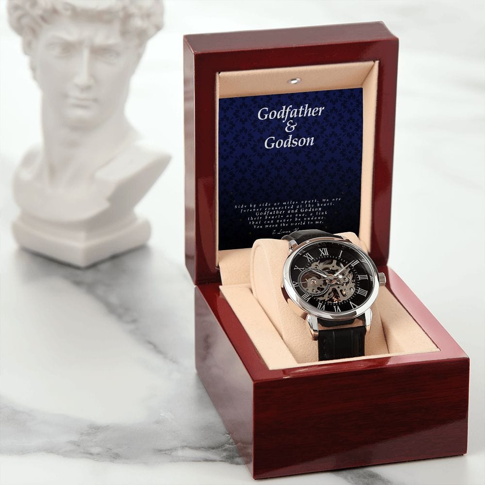 Godfather and Godson Gift, Watch with Message Card, Keepsake Watch, Gift for Godson from Godfather, Watch for Him, Birthday Gift