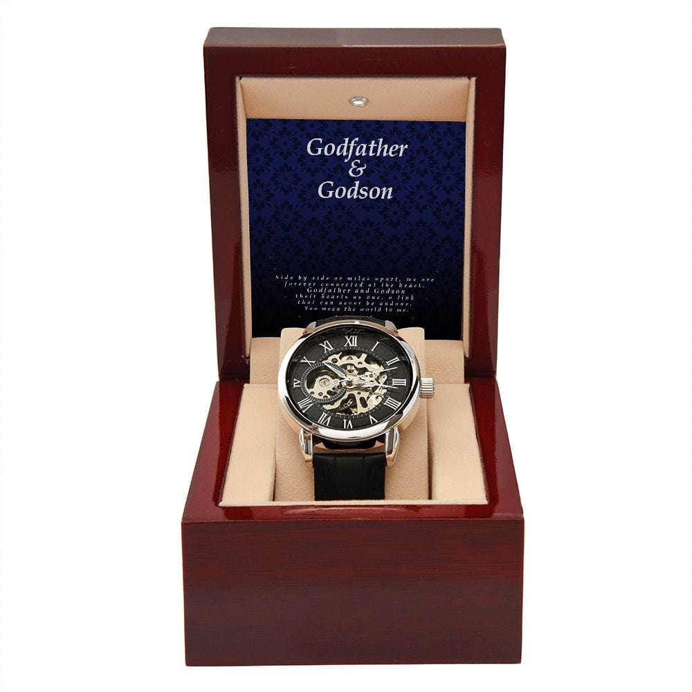 Godfather and Godson Gift, Watch with Message Card, Keepsake Watch, Gift for Godson from Godfather, Watch for Him, Birthday Gift