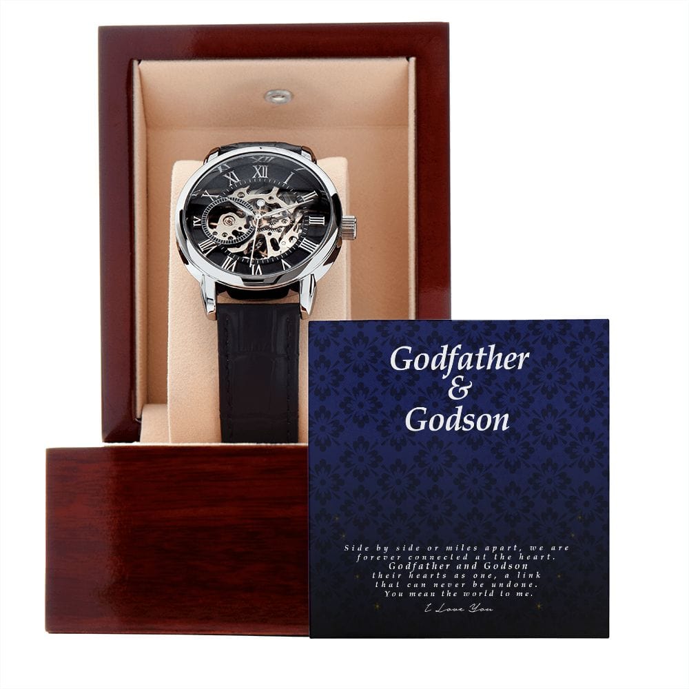 Godfather and Godson Gift, Watch with Message Card, Keepsake Watch, Gift for Godson from Godfather, Watch for Him, Birthday Gift