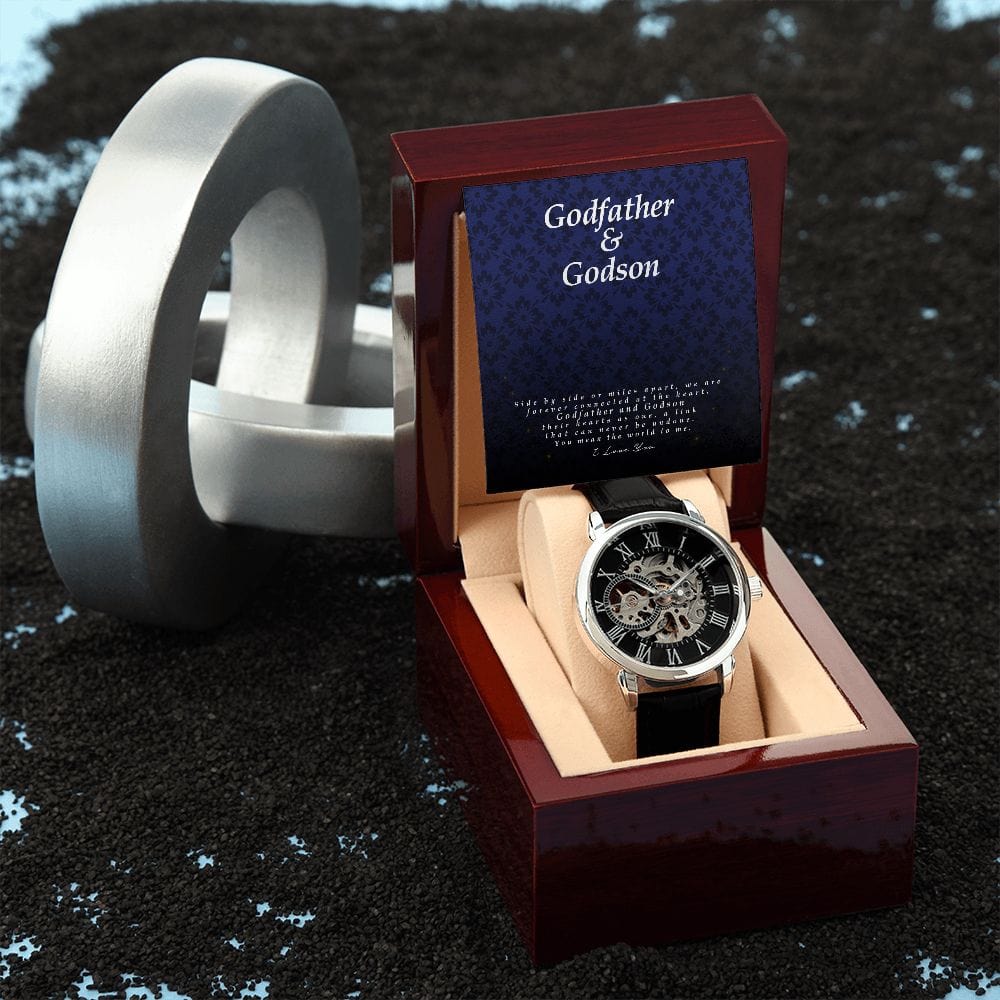 Godfather and Godson Gift, Watch with Message Card, Keepsake Watch, Gift for Godson from Godfather, Watch for Him, Birthday Gift