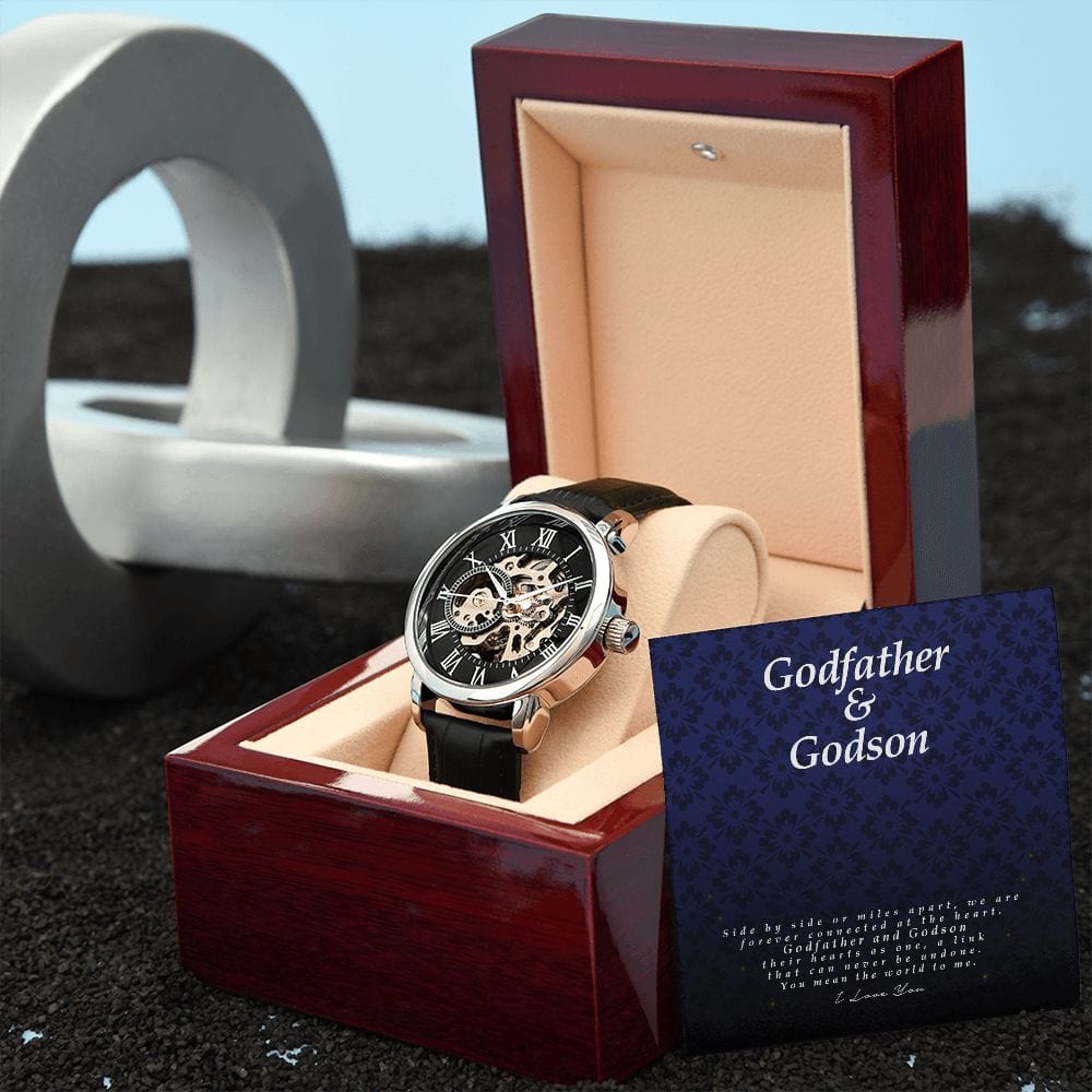 Godfather and Godson Gift, Watch with Message Card, Keepsake Watch, Gift for Godson from Godfather, Watch for Him, Birthday Gift