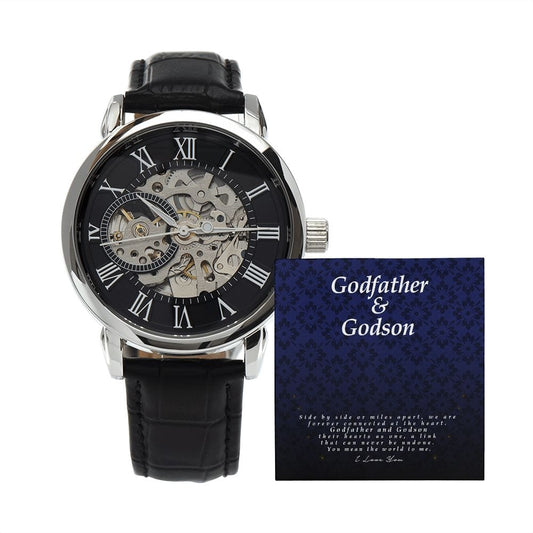 Godfather and Godson Gift, Watch with Message Card, Keepsake Watch, Gift for Godson from Godfather, Watch for Him, Birthday Gift