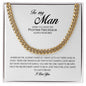 To My Man, Cuban Link Chain, Promise Necklace for Him