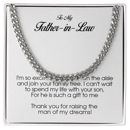 To My Father In Law, Cuban Link Chain