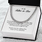 To My Father In Law, Cuban Link Chain