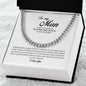 To My Man, Cuban Link Chain, Promise Necklace for Him