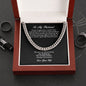 To My Husband "I Gave My Heart To You" Cuban Link Chain
