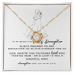 To My Beautiful Bonus Daughter "You Are Wonderful" Love Knot Necklace