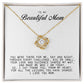 To My Beautiful Mom Love Knot Necklace