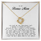 To My Bonus Mom, Love Knot Necklace