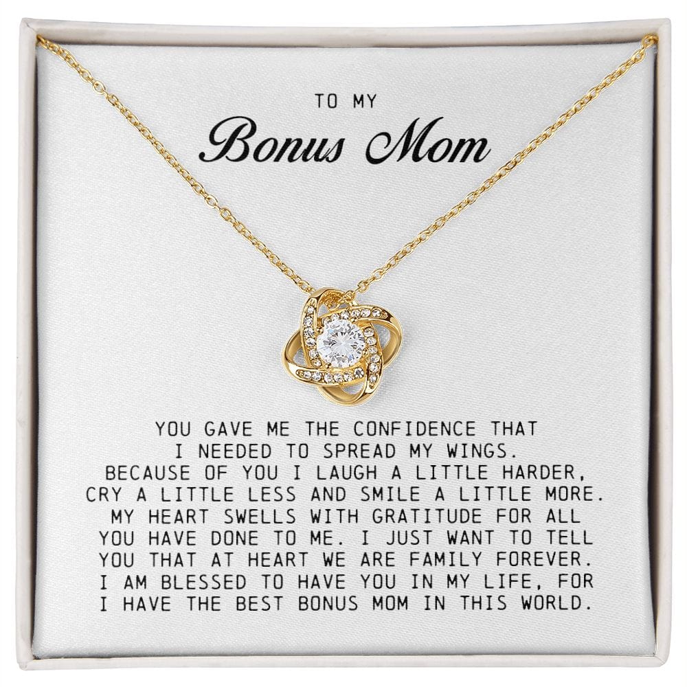 To My Bonus Mom, Love Knot Necklace
