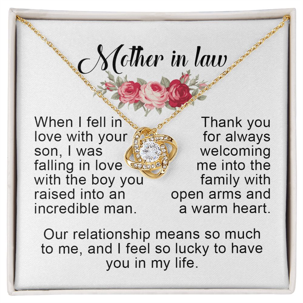 Mother in Law Gift, Love Knot Necklace