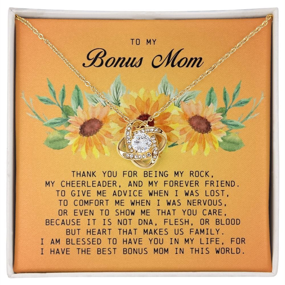 To My Bonus Mom, Love Knot Necklace