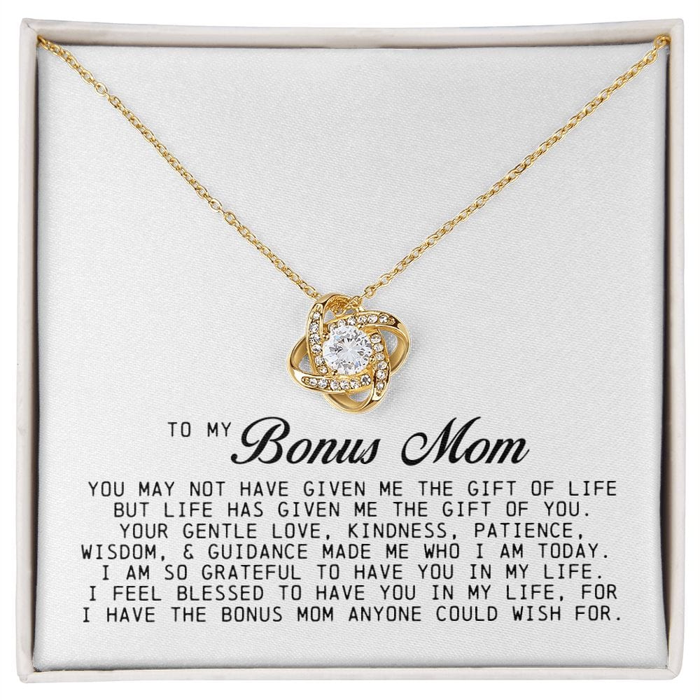 To My Bonus Mom, Love Knot Necklace