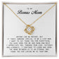 To My Bonus Mom, Love Knot Necklace