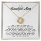 To My Beautiful Mom Love Knot Necklace